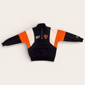 Abercrombie NFL Chicago Bears Embroidered Half-Zip Sweatshirt Size XS